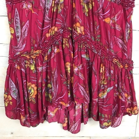 Free People Sleeveless Floral High Low Peasant Top - Picture 4 of 8